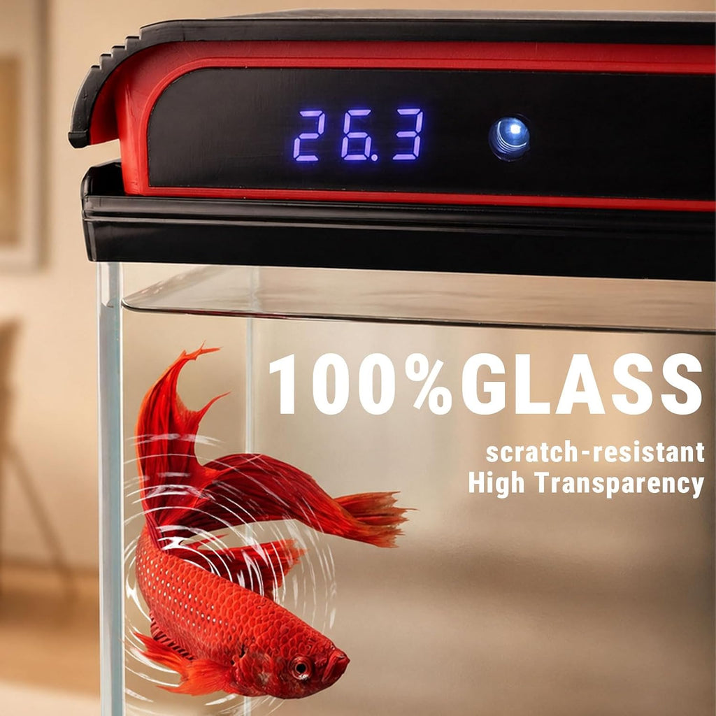 10 Gallon Fish Tank, Betta Fish Tank Smart Aquarium Kit 100% Glass Material