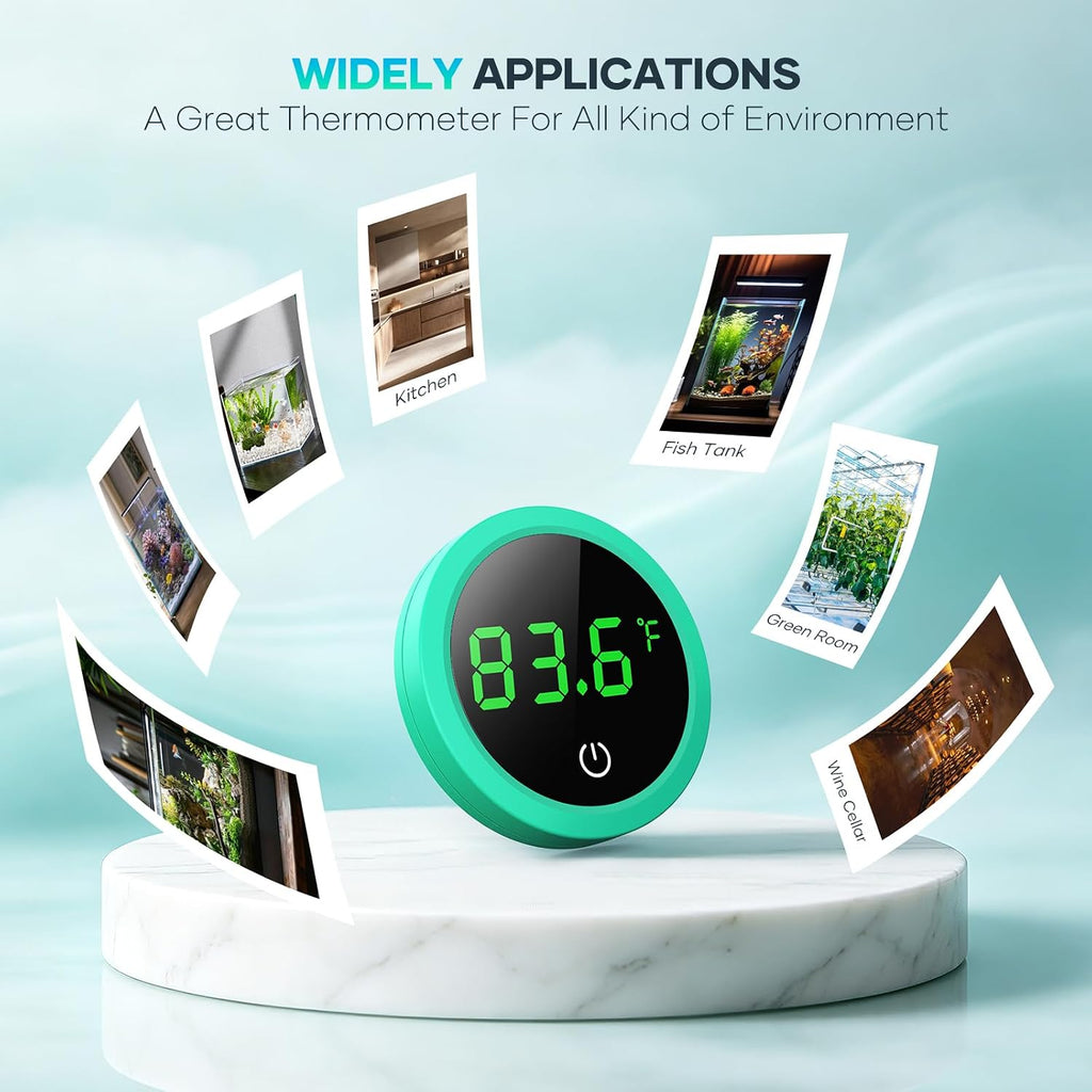 LED Aquarium Thermometer, Digital Fish Tank Thermometer