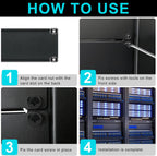 6 Pcs 1U,2U,4U Blank Panel Metal Rack Mount, 19 Inches, Filler Panel Mount Spacer Rack Blanking Panel Kit for Enclosure Server Rack Cabinet Black