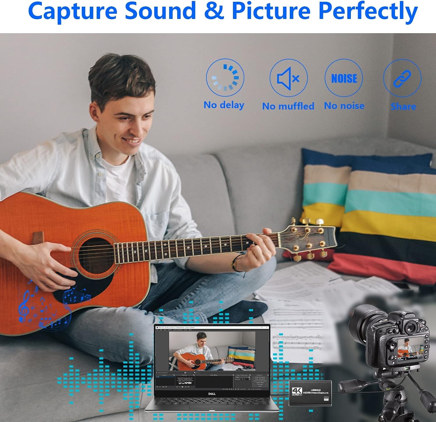 Capture Card Nintendo Switch, Video Capture Card, Game Capture Cards | 4K 1080P 60FPS, HDMI to USB 3.0 Capture Cards