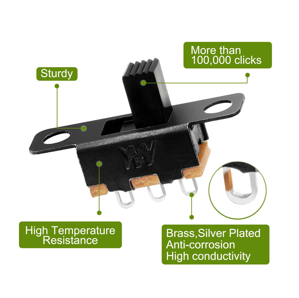 Chanzon SPDT Micro Slide Switch 1p2t 2 Position 150pcs(SS12F15) 5mm Toggle