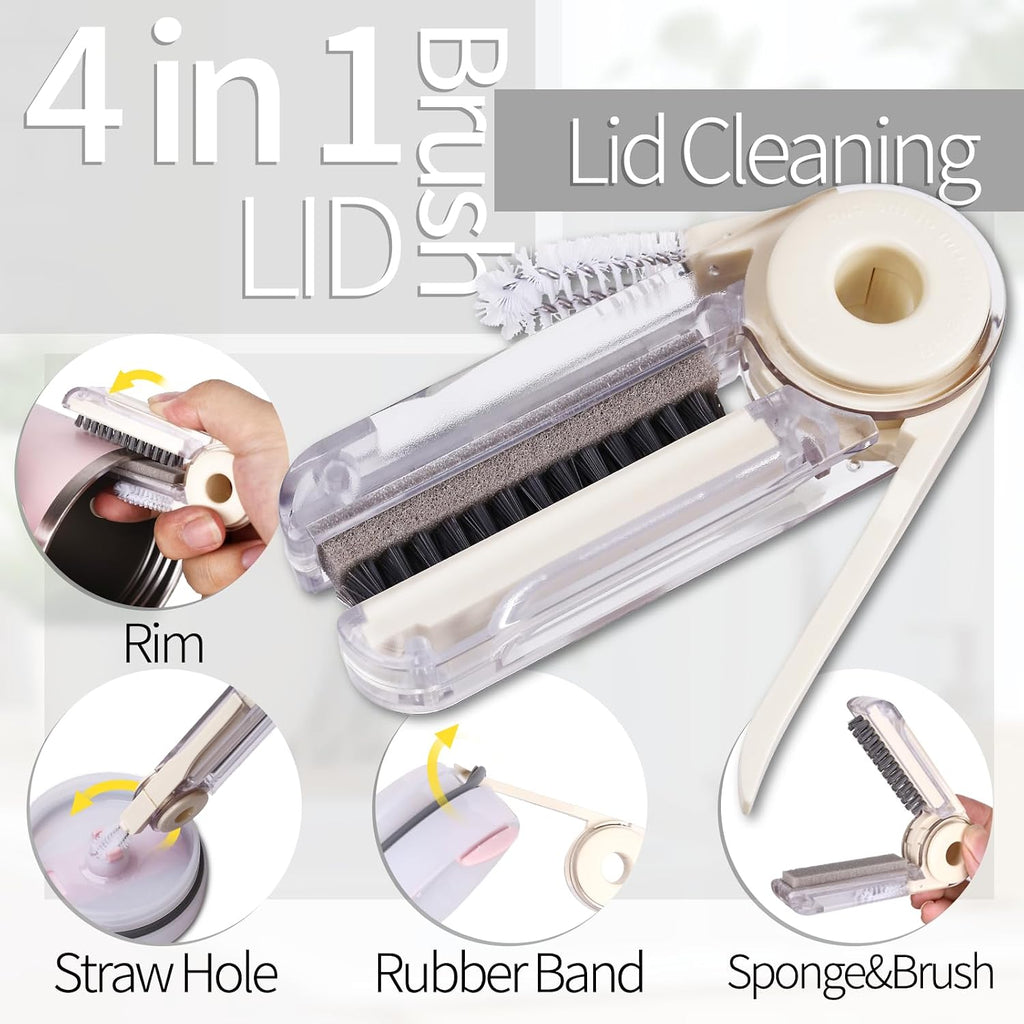 15 Inch Bottle Brush Set - 4 Pack Extra Long Handle Bottle Brush Cleaner
