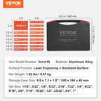 VEVOR Router Table Setup Bars, 14 pcs, Precision Aluminum Setup Blocks Height Gauge Set, with Laser Engraved Size Markings Storage Case, Measuring Depth Height Angle, for Router Table Saw Accessories