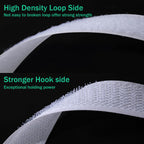 3/4 Inch Sew on Hook and Loop Strips, White, 5 Yards