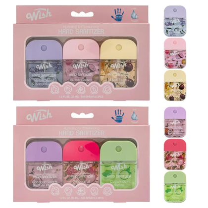 Travel Size Hydrating Hand Sanitizer Gift Box Set – 6-Piece Variety Pack (Black Plum, Sweet Guava, Violet Orchid