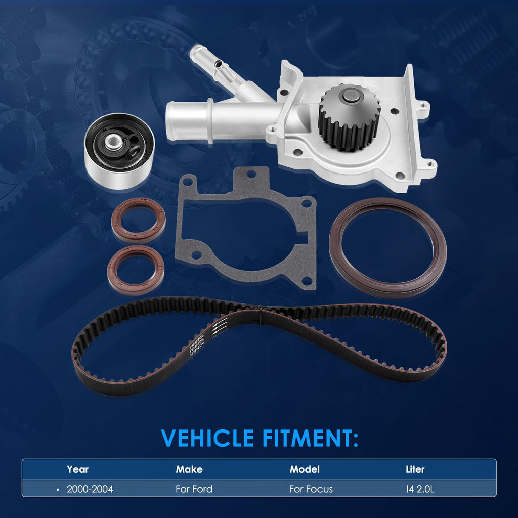 ECCPP Engine Timing Belt Kit with Water Pump Compatible for Ford