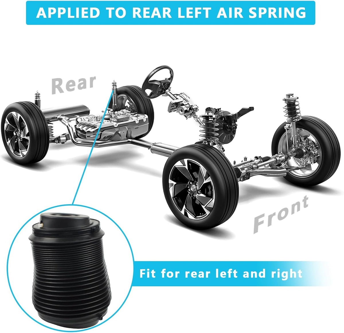 Rear Left Air Spring Bag Suspension Kit for Jeep Grand Cherokee 2016-2022