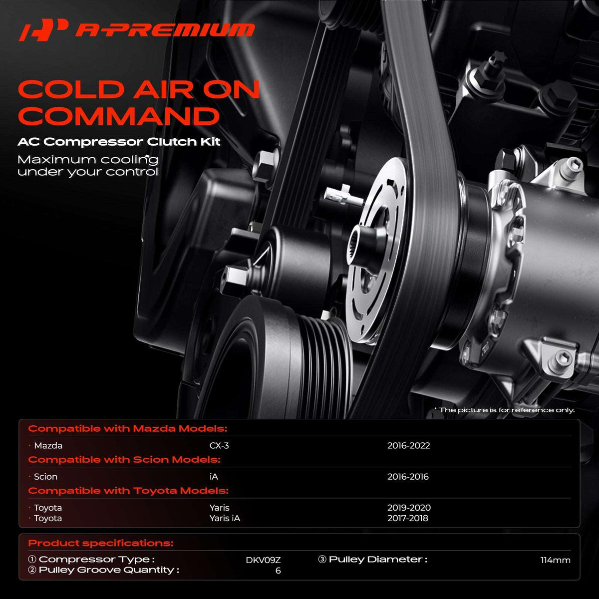 A-Premium Air Conditioner AC Compressor Clutch Kit
