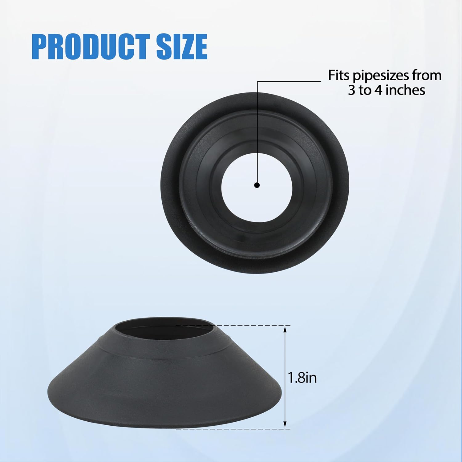 14137 3"-4" Rain Collars for No-Calk Roof Flashing 3"-4" Roof Vent Boot 2ps