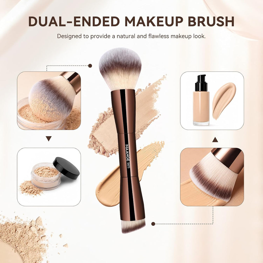 Makeup Brush Set 24 Pcs Double-ended Makeup Brushes Travel Make-up Brush for Liquid Foundation Powder Concealer