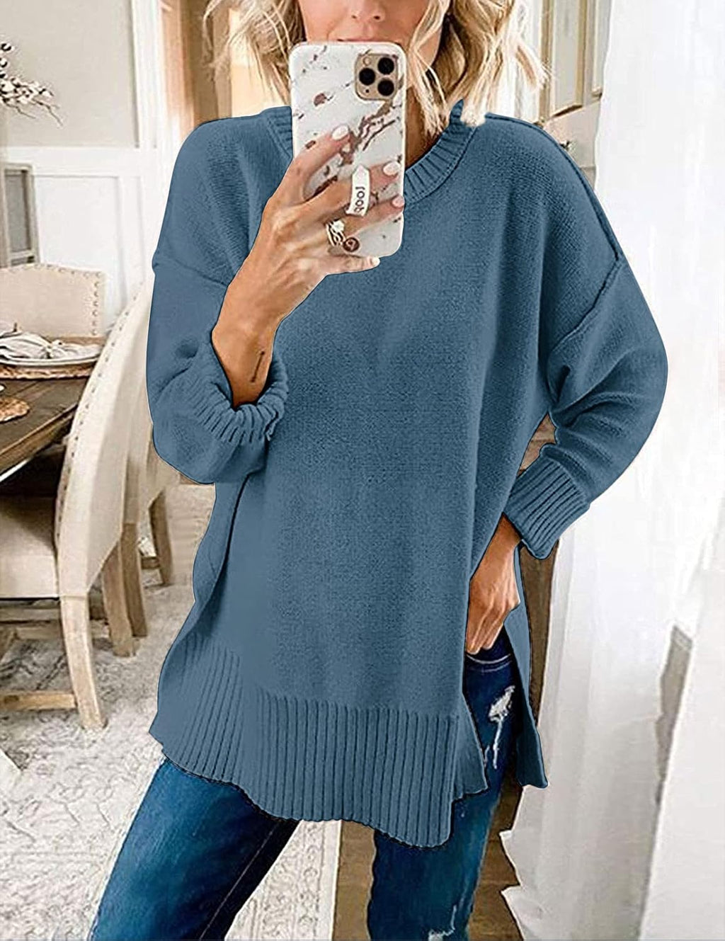 Womens Fall Winter Oversized Casual Pullover Tunic Sweater 2026