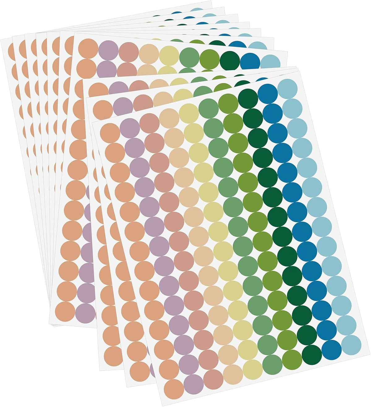 2800 Pcs Colored Dot Stickers 3/4 Inch Round Color Coding Labels
