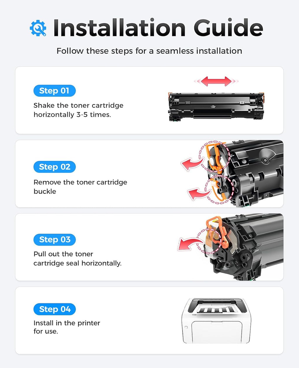 79A Black Toner Cartridge Combo Set (2-Pack with chip) High Yield Replacement for HP 79A CF279A Compatible with HP