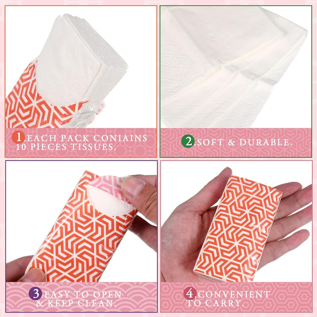 800 Pcs 3 Ply Travel Tissues Bulk Pocket Sized Packs Facial Tissue