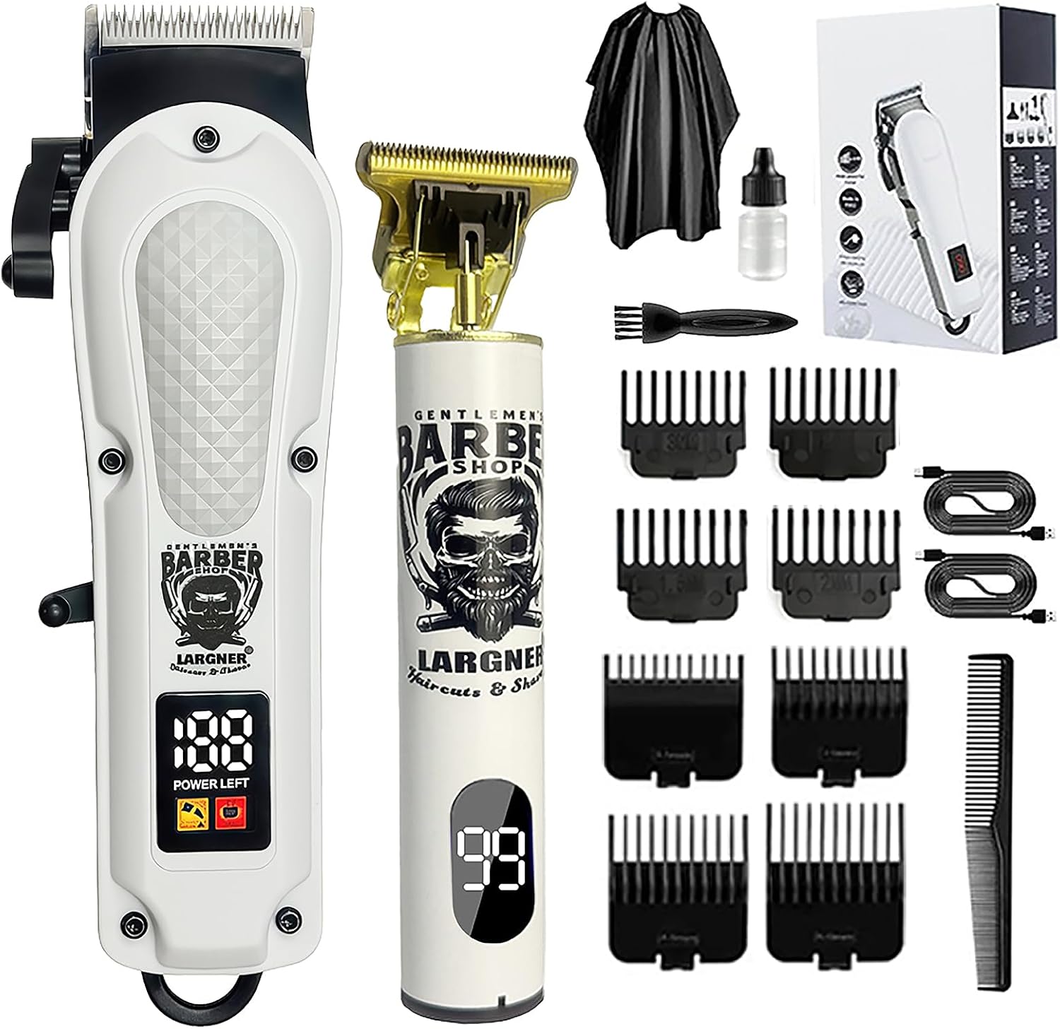 Hair Clippers for Men, Clippers and Trimmers Set, Barber Clippers, Electric Hair Trimmer with Box, Gifts for Men