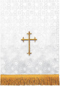 White Millenova Pulpit Scarf Church Communion Supplies Outdoor Indoor Party Table Cloth, 17 Inch x 36 Inch