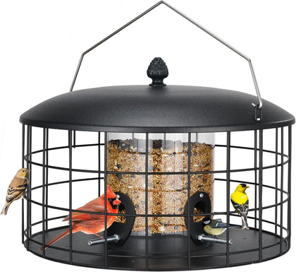 Squirrel Proof Bird Feeders for Outdoors Hanging, Extra Wide 11.8"