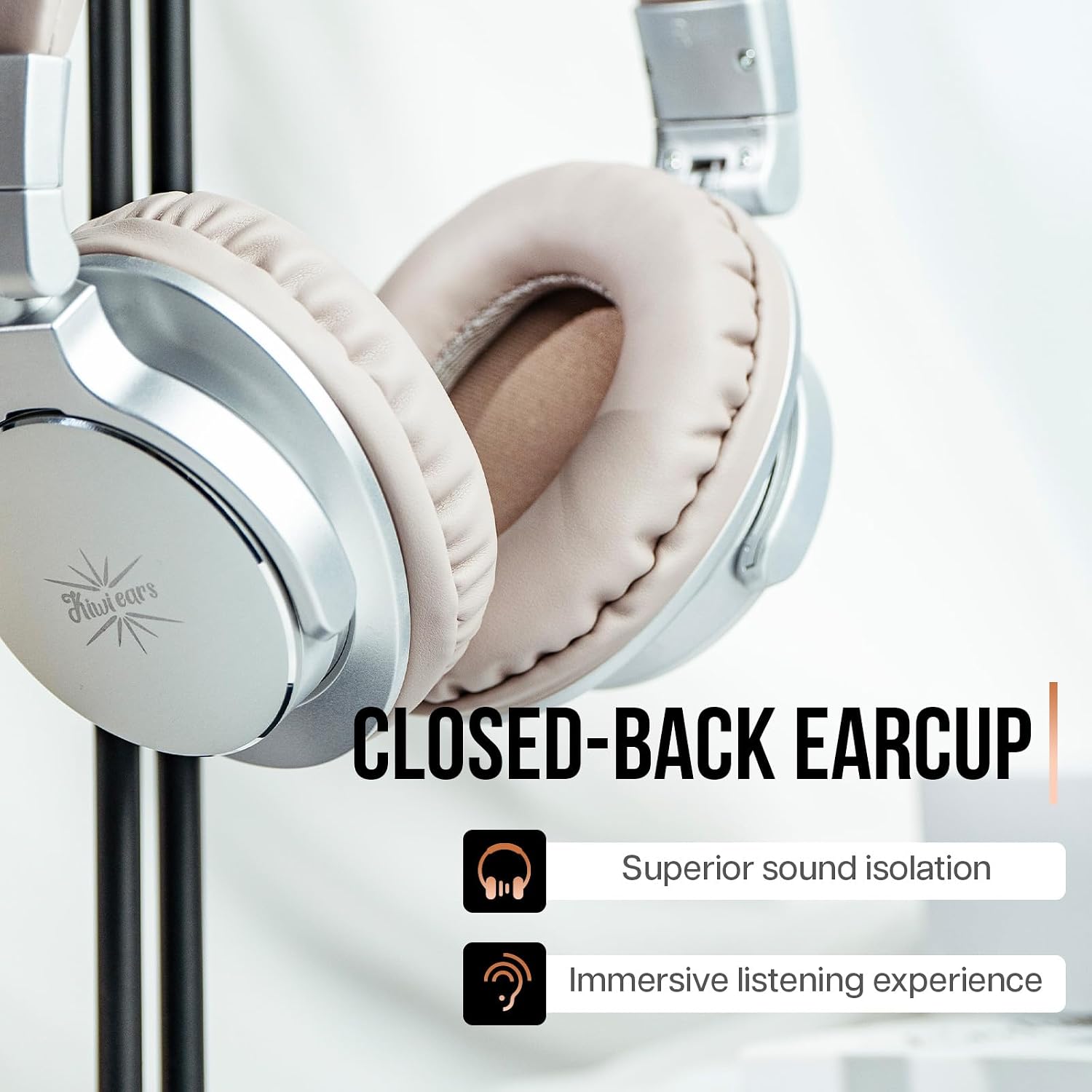 Kiwi Ears Division 40mm DD Driver DJ Studio Monitoring Headphones | Over-ear, DJ Head Phones with Dual 3.5mm to