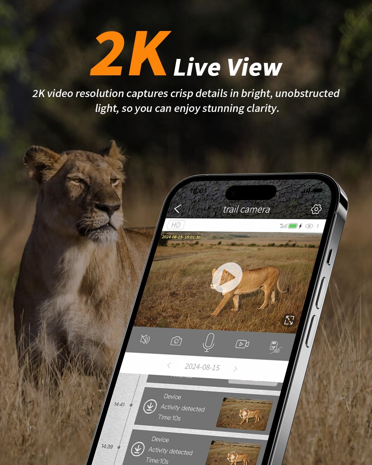 Trail Camera, Cellular Trail Camera with AI Animal Detection, Game Camera Built-in SIM Card 4G Unlimited Data Plan 2K