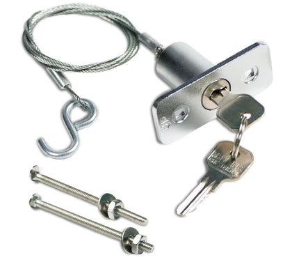 Samson Garage Doors Universal Emergency Release Lock Kit for Garage Door Opener – Keyed Quick Disconnect Metal Cylinder with Steel Cable, Mounting Hardware & 2 Keys – Manual Power Outage Access