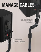Speaker Stands Pair for Satellite & Bookshelf Speakers up to 3.5lbs – 10” Height Adjustment – Includes L-Shaped