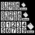 4,6,8 Inch Number Stencils,30Pcs Plastic Stencils Reusable Curb Stencil Kit | Washable 0-9 Large Number Stencil for