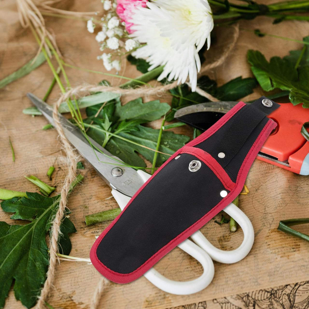 Garden Tool Pouch Canvas Pruning Shears Cover Lightweight Portable Scissor Holder with Belt Clip for Pruner Storage