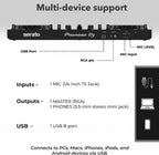 DJ DDJ-REV1 Scratch-Style 2-Channel DJ Controller for Serato DJ Lite - Black Bundle with Laptop Stand, Headphones