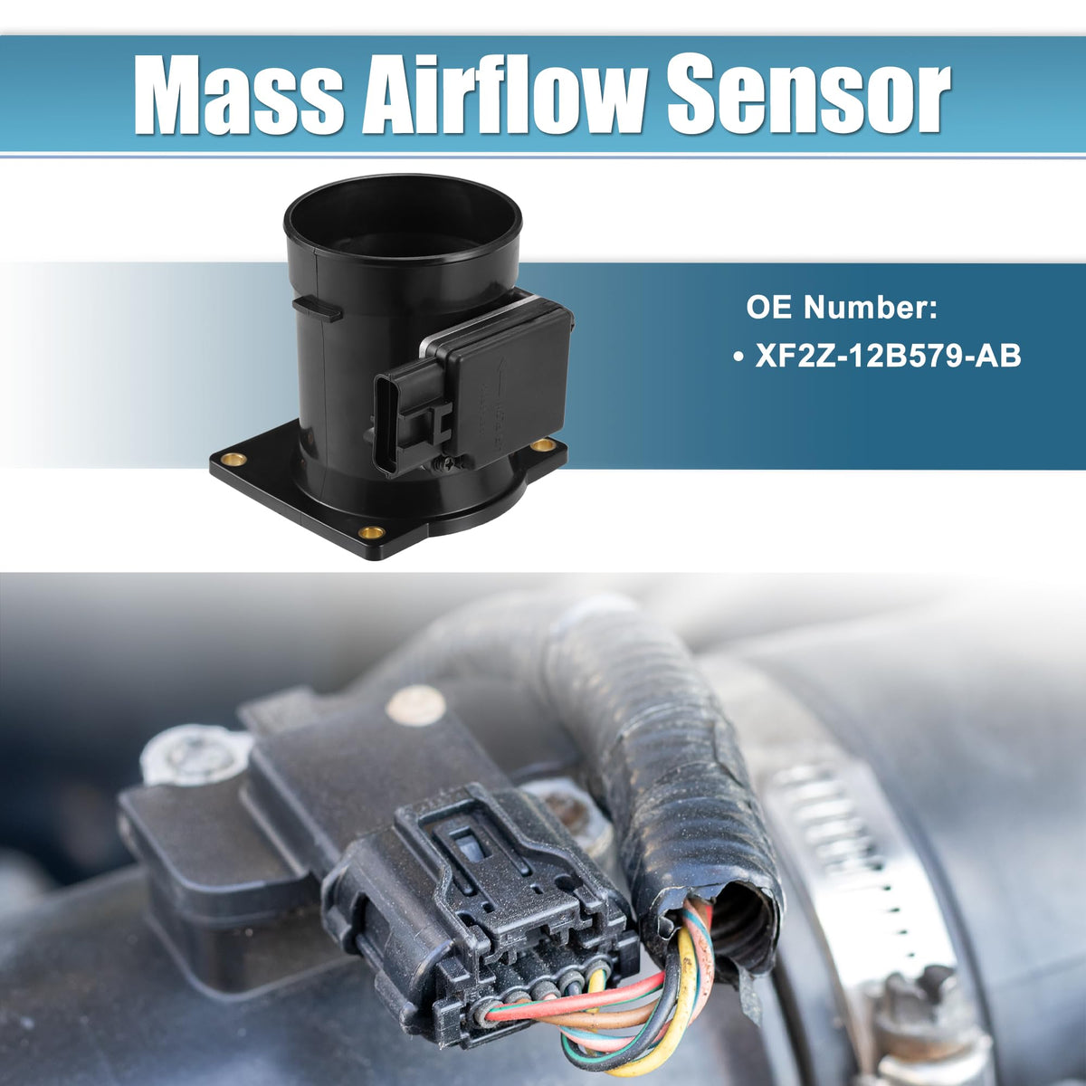 uxcell XF2Z-12B579-AB Mass Air Flow Sensor for Ford Explorer 99-03