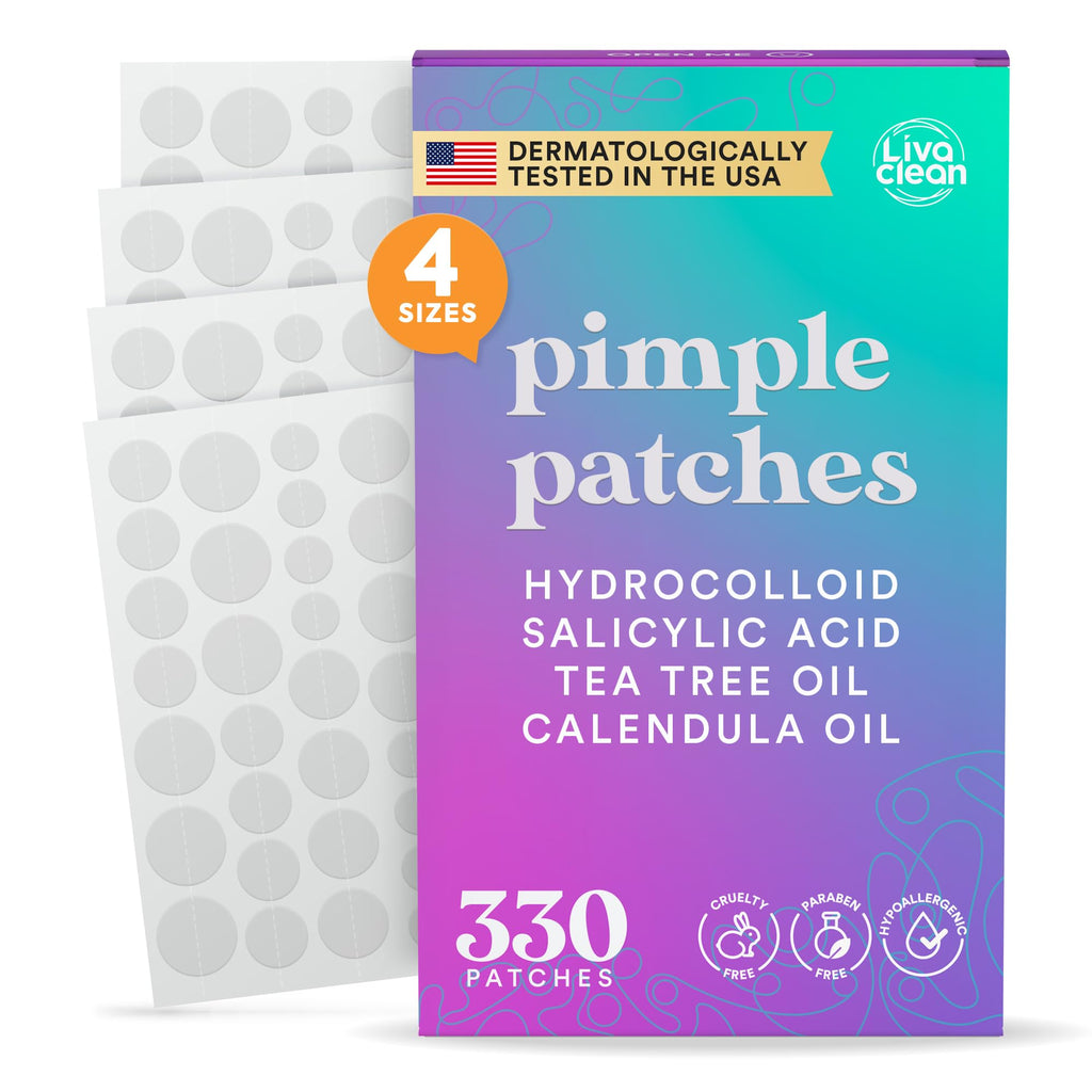 330CT Pimple Patches for Face, 4 Sizes Hydrocolloid Patch