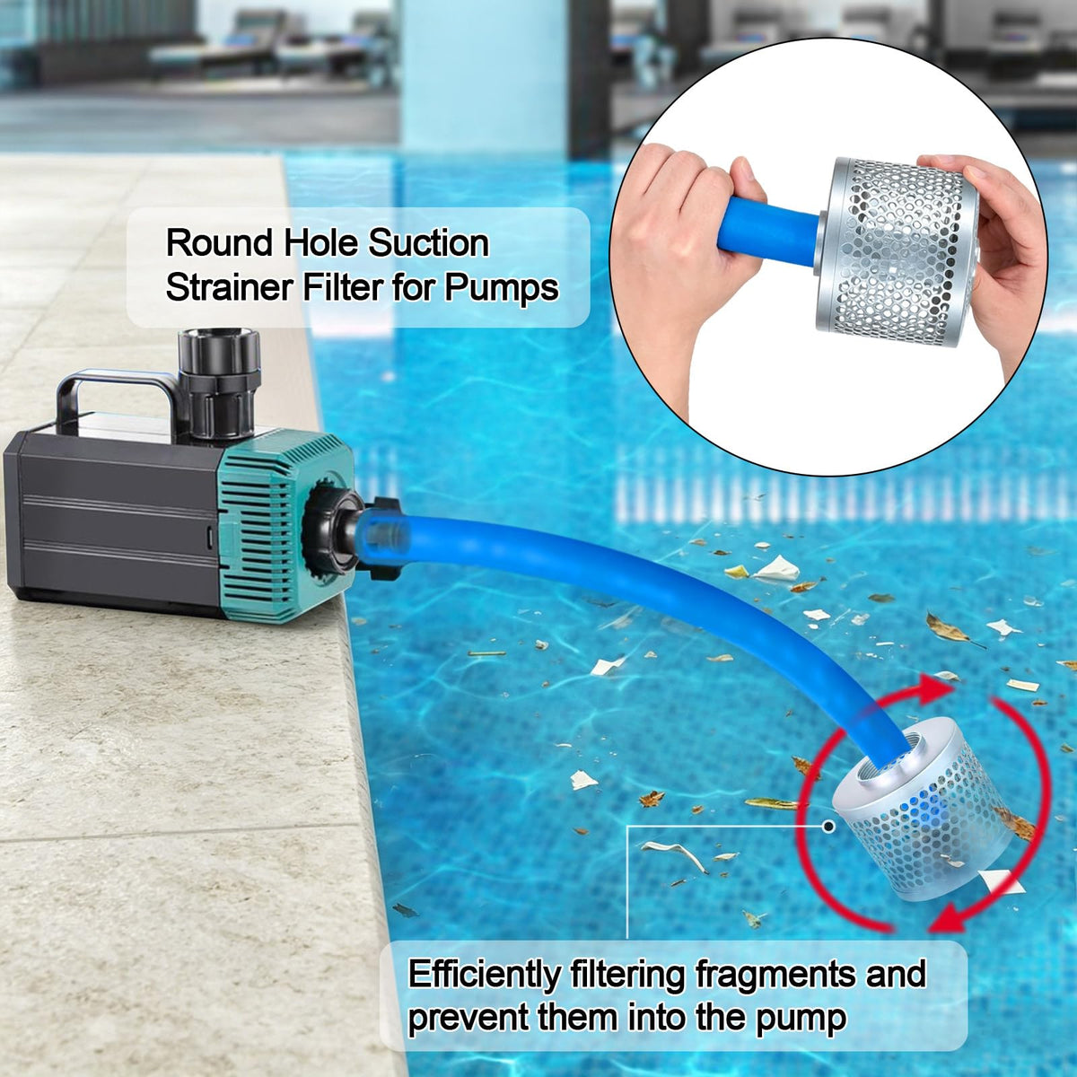 Carbon Steel Round Hole Suction Strainer Filter for Water Pumps - 3 inch