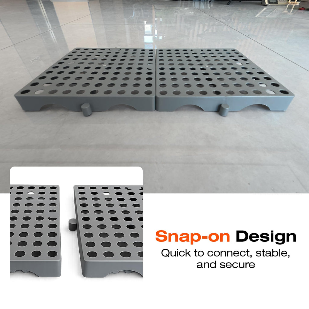 Small Plastic Pallets, 12-Pack 7.9 x 7.9 x 1.18 In Pallets for Outside