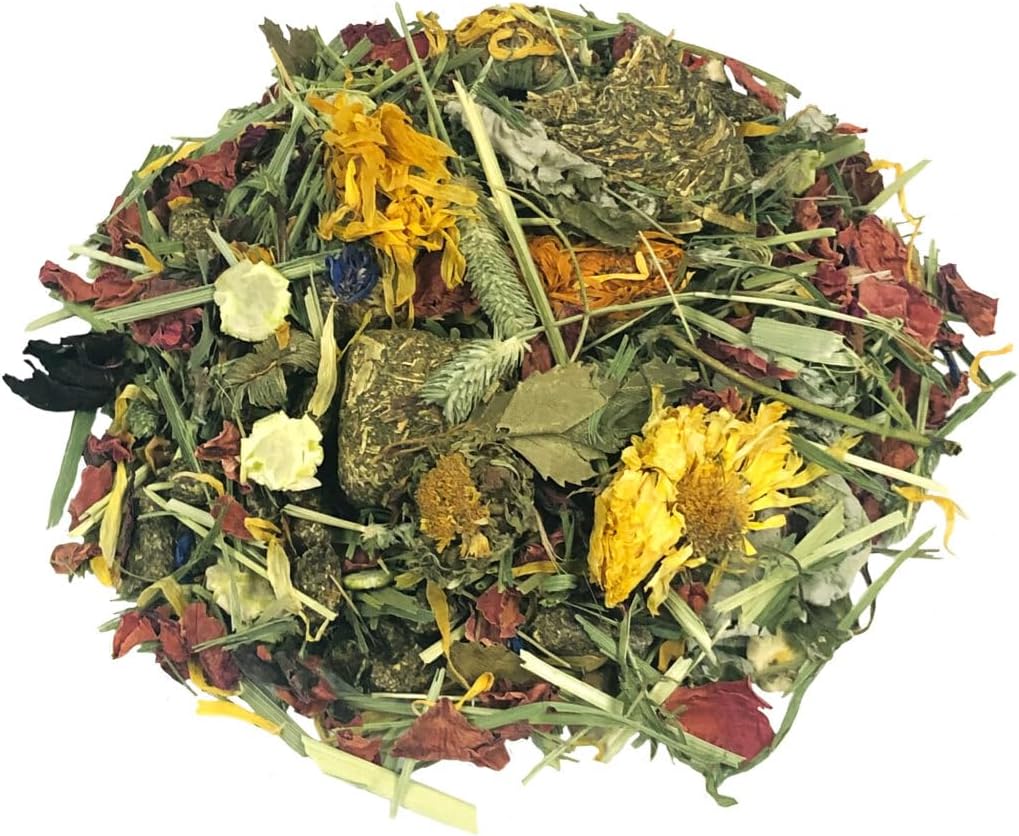 Natural Behaviors Grain-Free Rabbit Food – 4 pounds, High-Fiber Timothy Hay Blend with Natural Flowers & Herbs