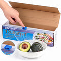 1200 Sq Ft Plastic Wrap with Slide Cutter, Cling Wrap for Kitchen