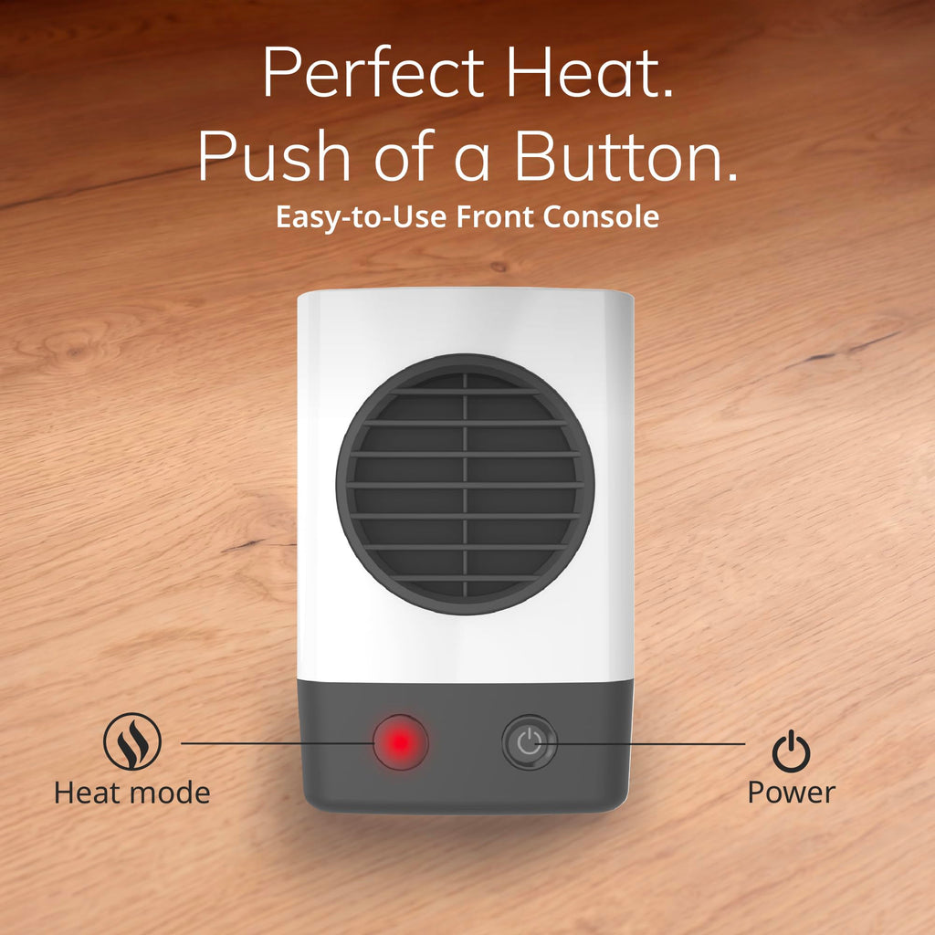 6" MyHeat Mini Ceramic Space Heater with Easy Controls - White - 201