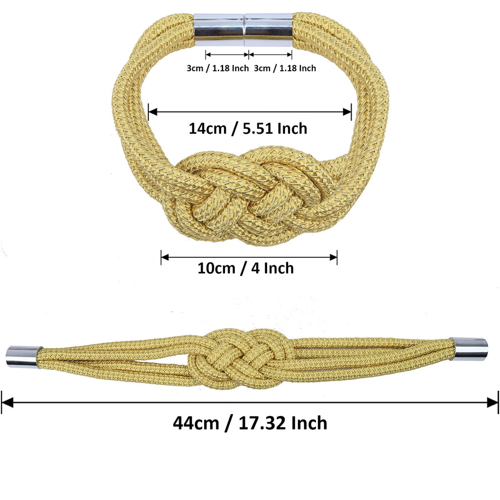 4 Pack Magnetic Curtain Tiebacks, Decorative Curtain Holdbacks