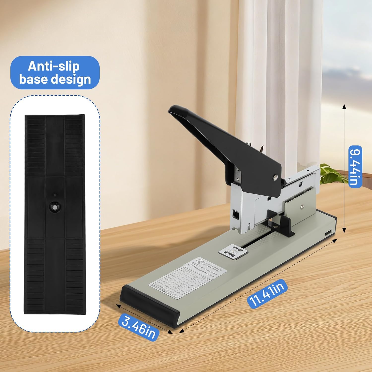 Heavy Duty Stapler,30-210 Sheet Capacity Office Stapler,Effortless Desk Stapler with 4000 Heavy Duty
