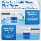3/4" Side Top Inlet Water Float Valve, 2 Pack Water Trough Float Valve Water Level Control Float Valve for Water Tank, Automatic Water Shut Off Valve Pool Auto Fill for Livestock Pond Aquarium
