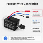 2 Pack 12V/24V DC Motor Speed Controller Universal 10A Fan Speed Controller