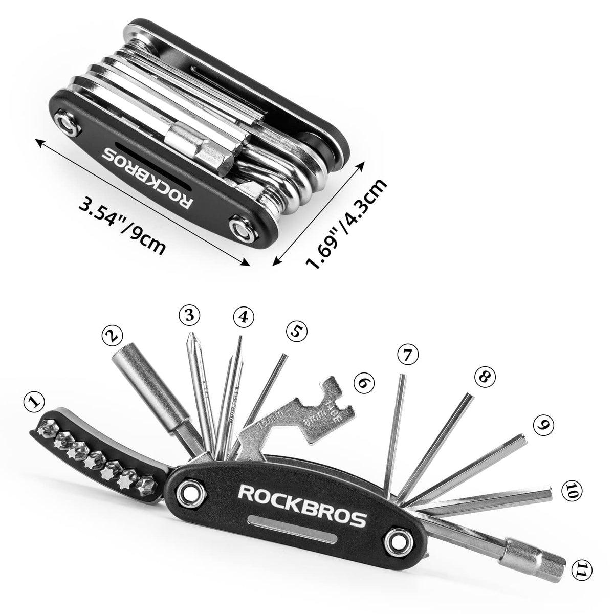 16 In 1 Multi-Function Bike Tool Kit - Allen Wrench