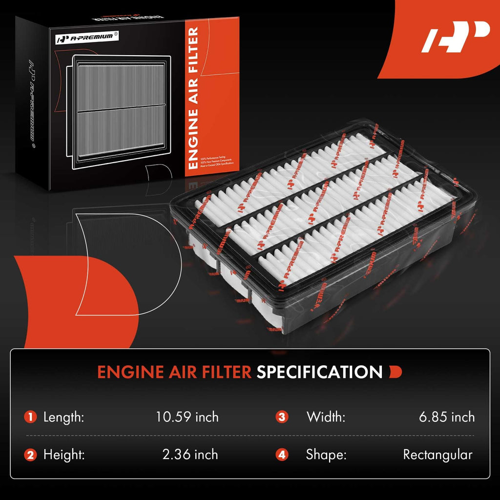A-Premium 2-PC Engine Air Filter Compatible with Infiniti