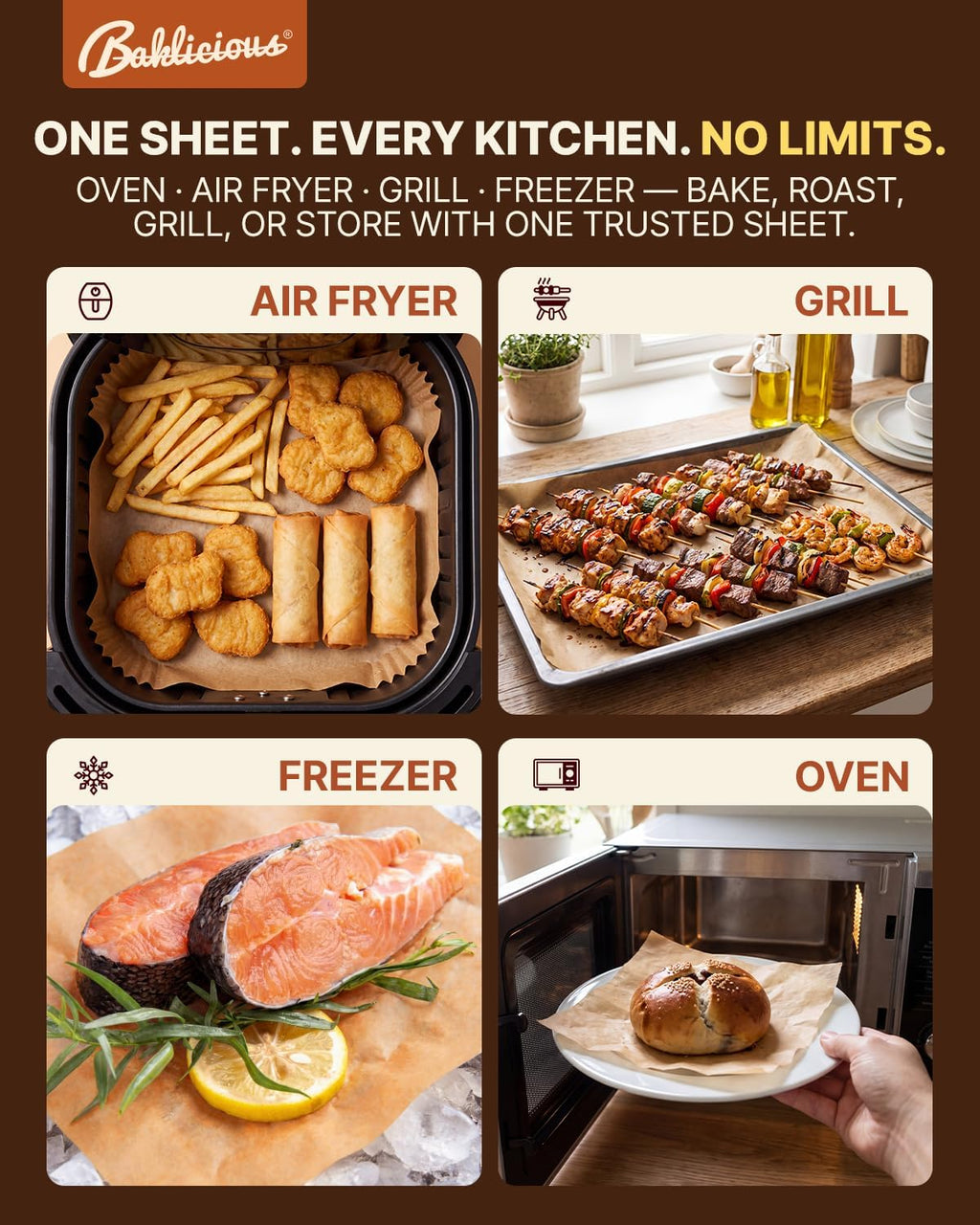 12x16inch 220pcs Unbleached Pre-cut Parchment Baking Sheets