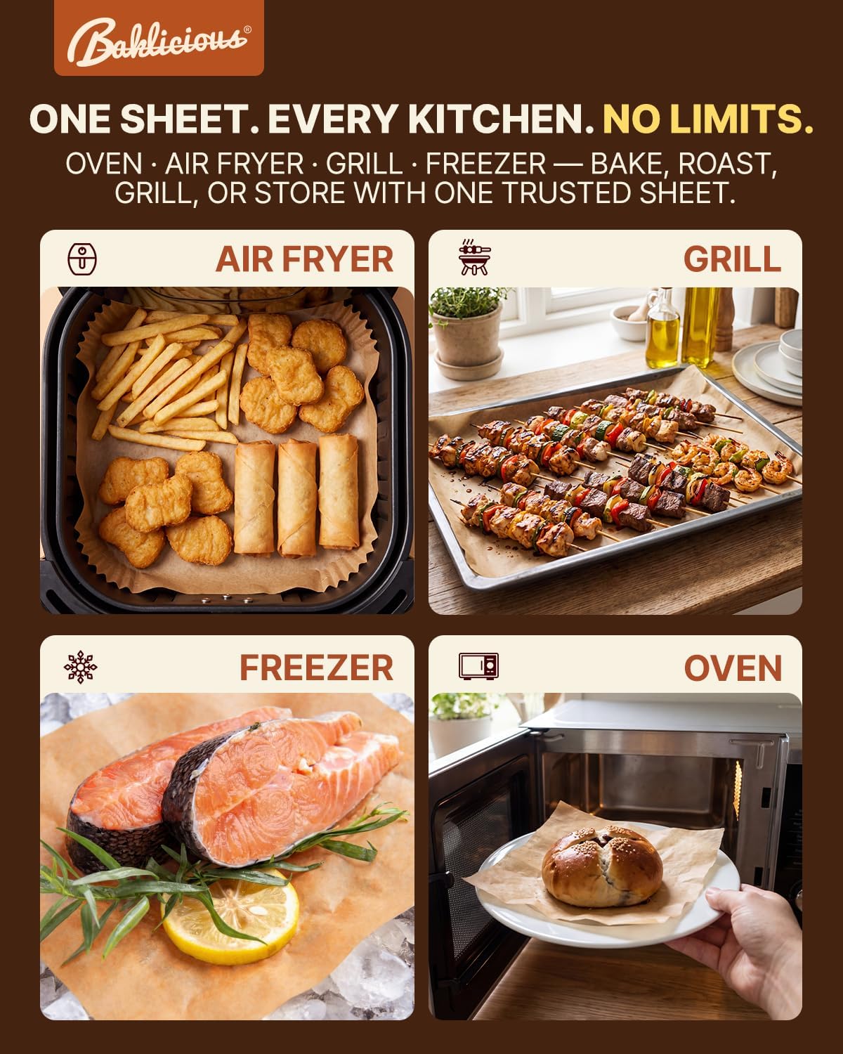 12x16inch 220pcs Unbleached Pre-cut Parchment Baking Sheets