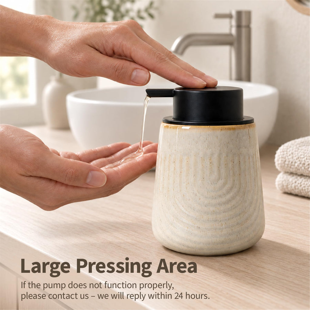 Ceramic Liquid Soap Dispenser, Whirlpool Pump for Bathroom