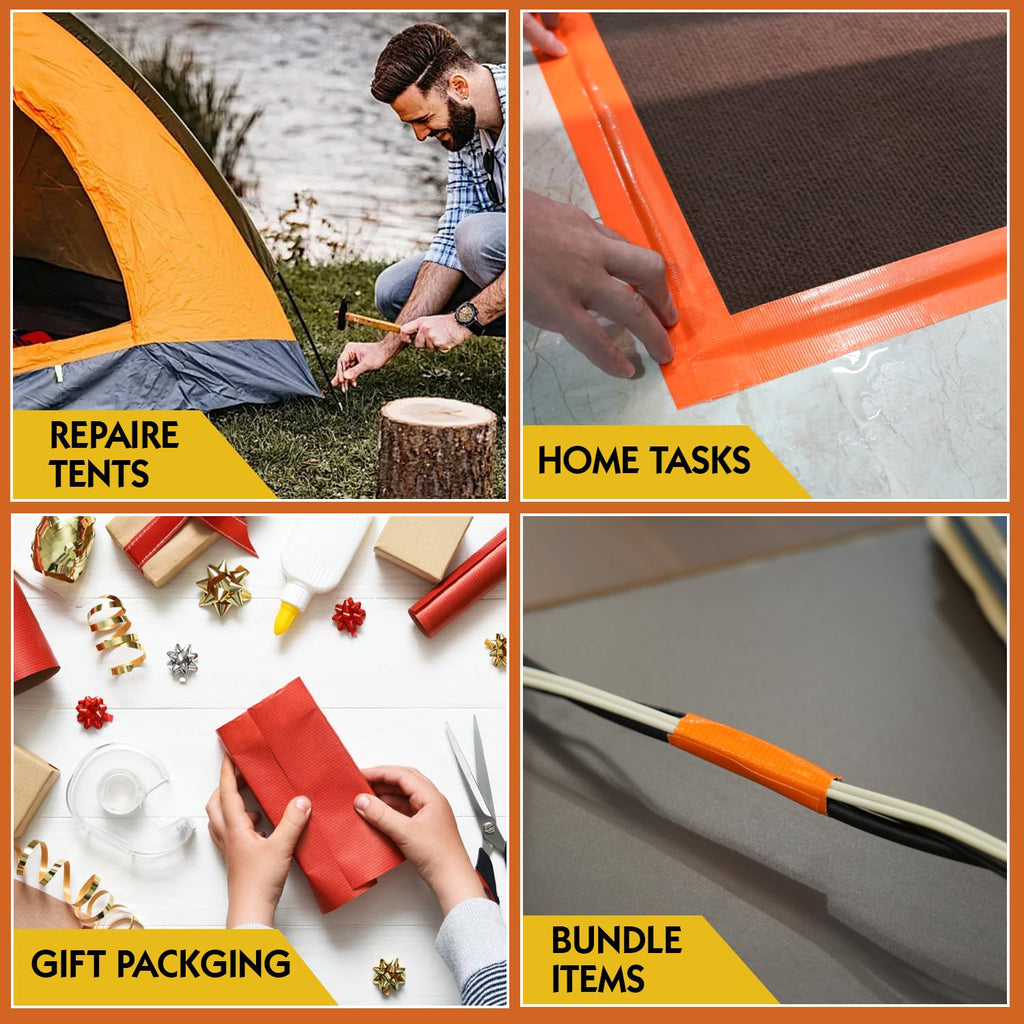 3'' Wide Orange Duct Tape Heavy Duty 3 Inches x 30 Yard, 1 Roll