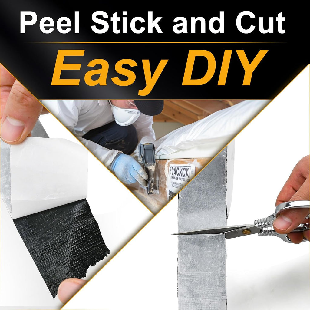 1Pk Double Sided Butyl Tape, 2" x 90 Black for Crawl Space Concrete