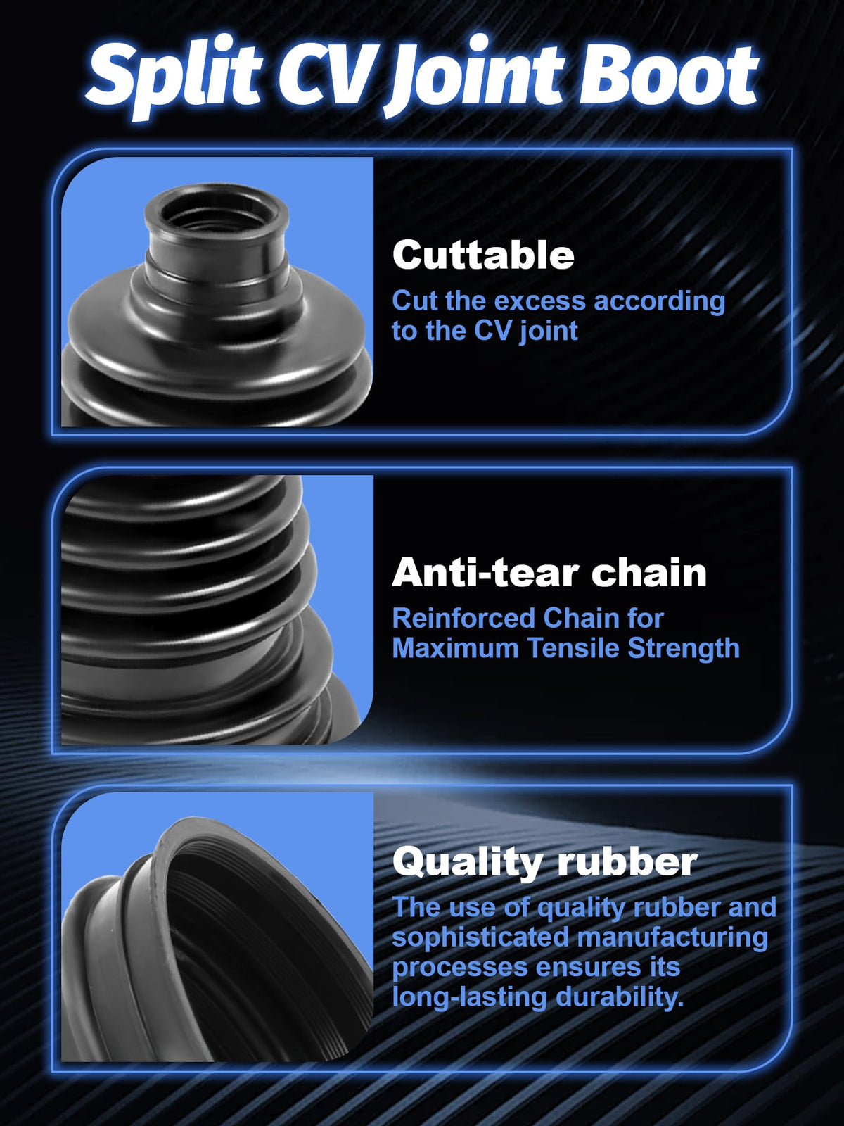 4PCS CV Boot fit 26-34mm Shaft 55-125mm Height