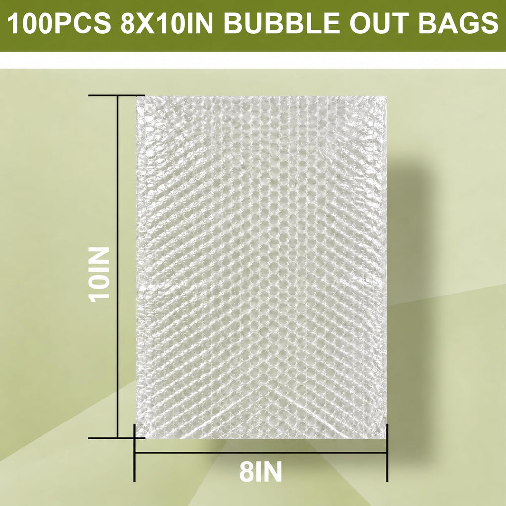 100PCS 8x10"Bubble Pouches,Shockproof Cushioning Protection