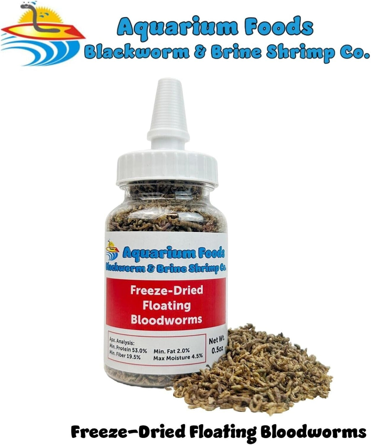 Freeze-Dried Bloodworms, Our Grade A Floating Bloodworms for All Freshwater Fish, Marines Corals, Anemones, Baby Pond
