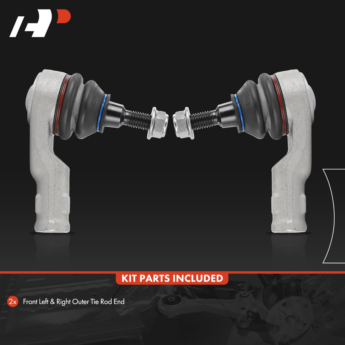 A-Premium 2 x Front Outer Tie Rod Ends, Compatible with Land Rover